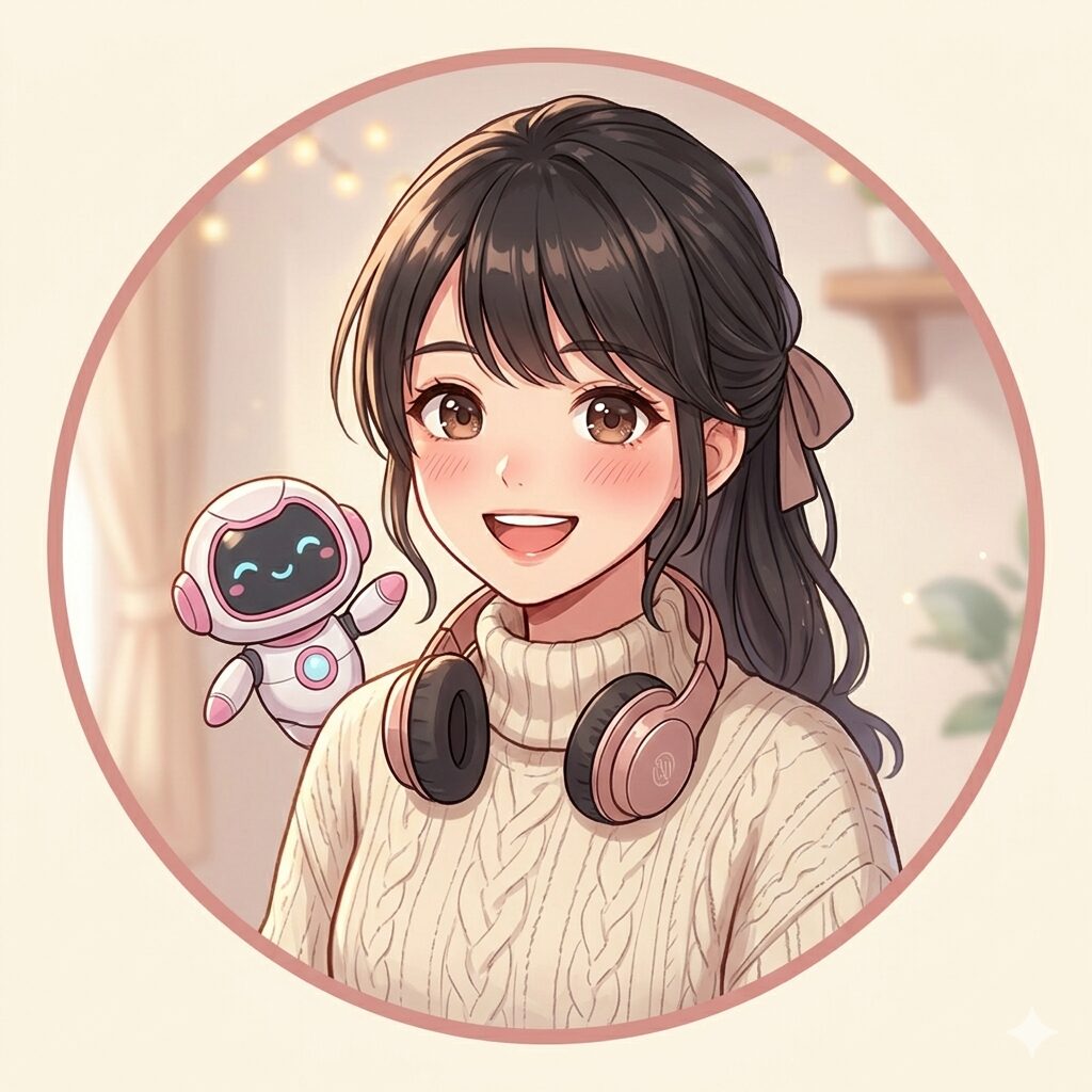 ブログ著者 mona と AI マスコット「らぼ」 — 非エンジニアAIラボ